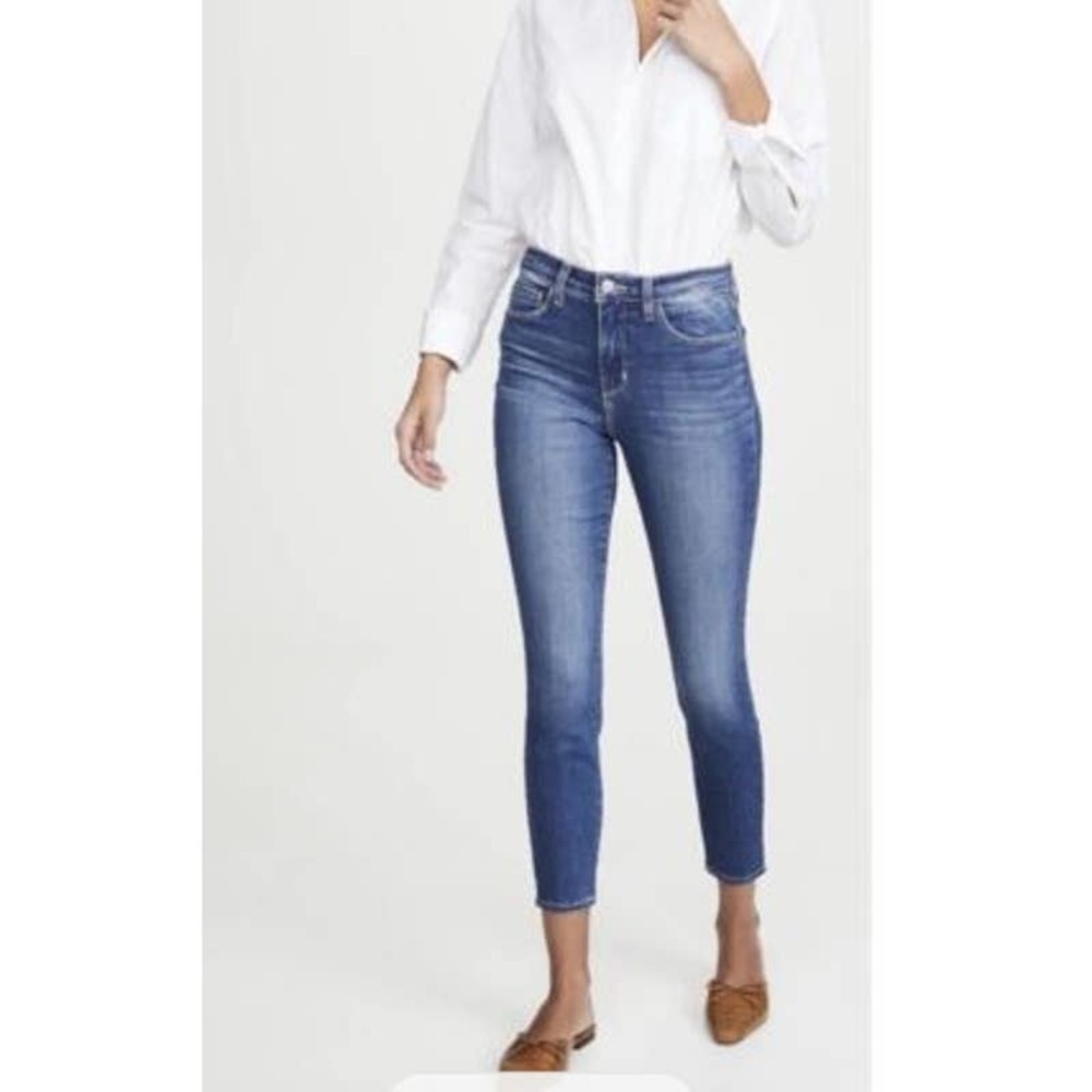 L’AGENCE Margot High Rise Dark Wash Stretch Skinny Jeans Size 27
